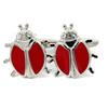 Ladybird Red Cufflinks with crystal eyes