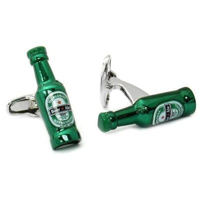 Green Beer Bottle Cufflinks