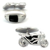 Silver Motorbike on Chain Cufflinks