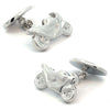 Silver Motorbike on Chain Cufflinks