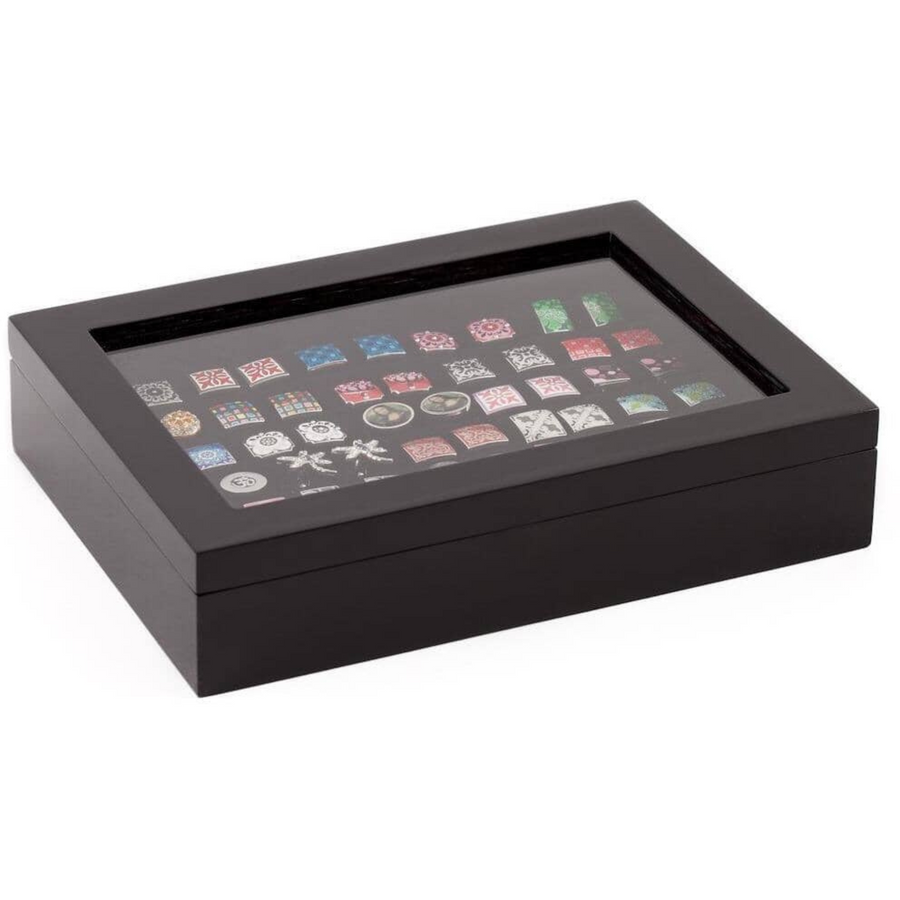 36 Pair Black Cufflink Box