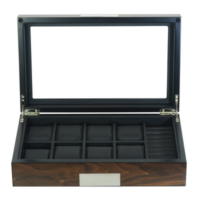 8 Slots Walnut Wooden Watch/Cufflink Box