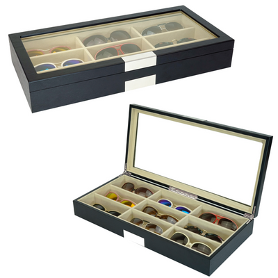 9 Pairs Wooden Sunglass Box