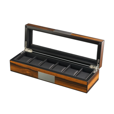 6 Slots Watch Box in Wooden Ebony