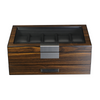 10 Slots Ebony Wooden Watch Box with Drawer