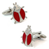 Ladybird Red Cufflinks with crystal eyes