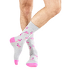 Mens Grey Flamingo Bamboo Sock