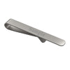 Engravable Brushed Silver Tie Bar with curved end 50mm