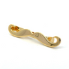 Moustache Tie Bar in Shiny Gold