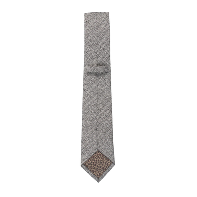 Grey Herringbone Texture Tie