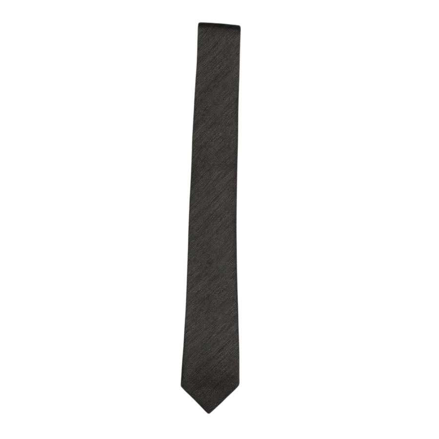 Black 6Cm Texture Slim Tie