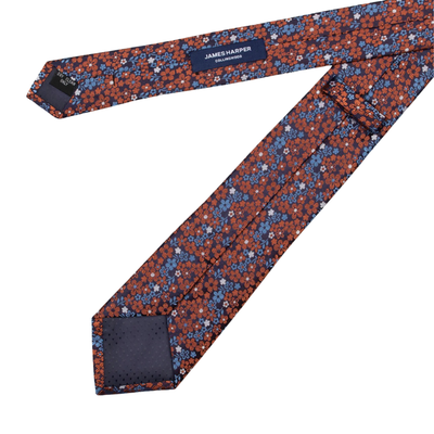 Orange Floral Tie