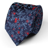Navy/ Red Small Floral Tie
