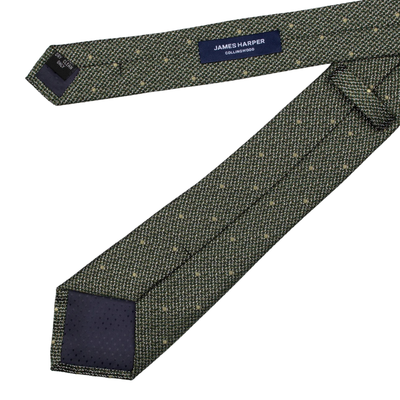 Olive Self Spot Tie