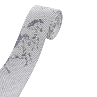 Soft Grey Twin Horses Tie