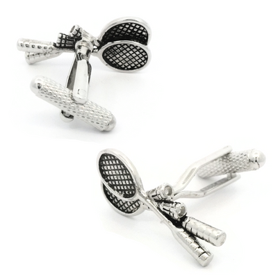 Crossed Badminton Racquets Cufflinks