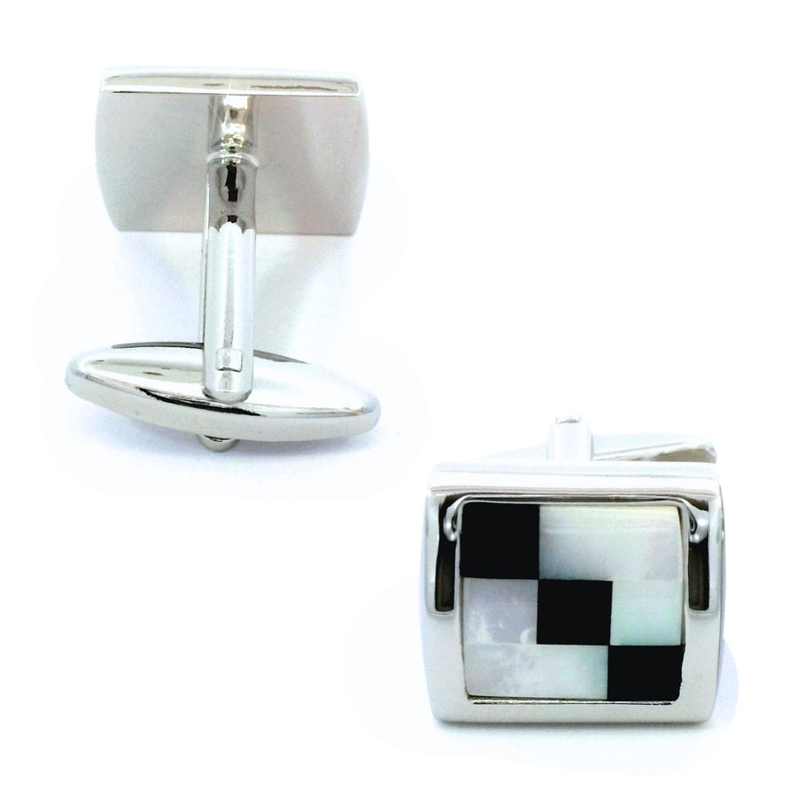 Grey Check Cufflinks