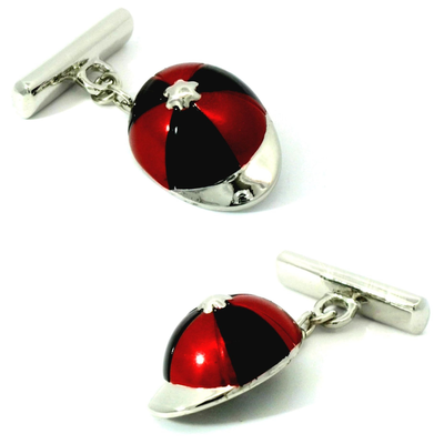 Jockey Hat Cufflinks (Coloured)