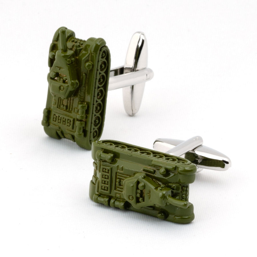 Green Army Tank Cufflinks