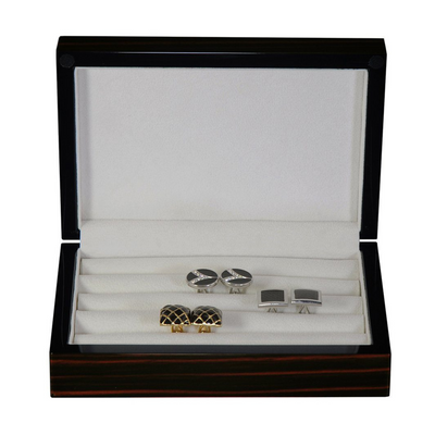 16 Pairs Storage Box for Cufflinks Ebony