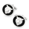 Bear Black Enamel Cufflinks