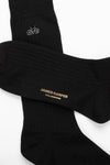 Black Ribbed Socks