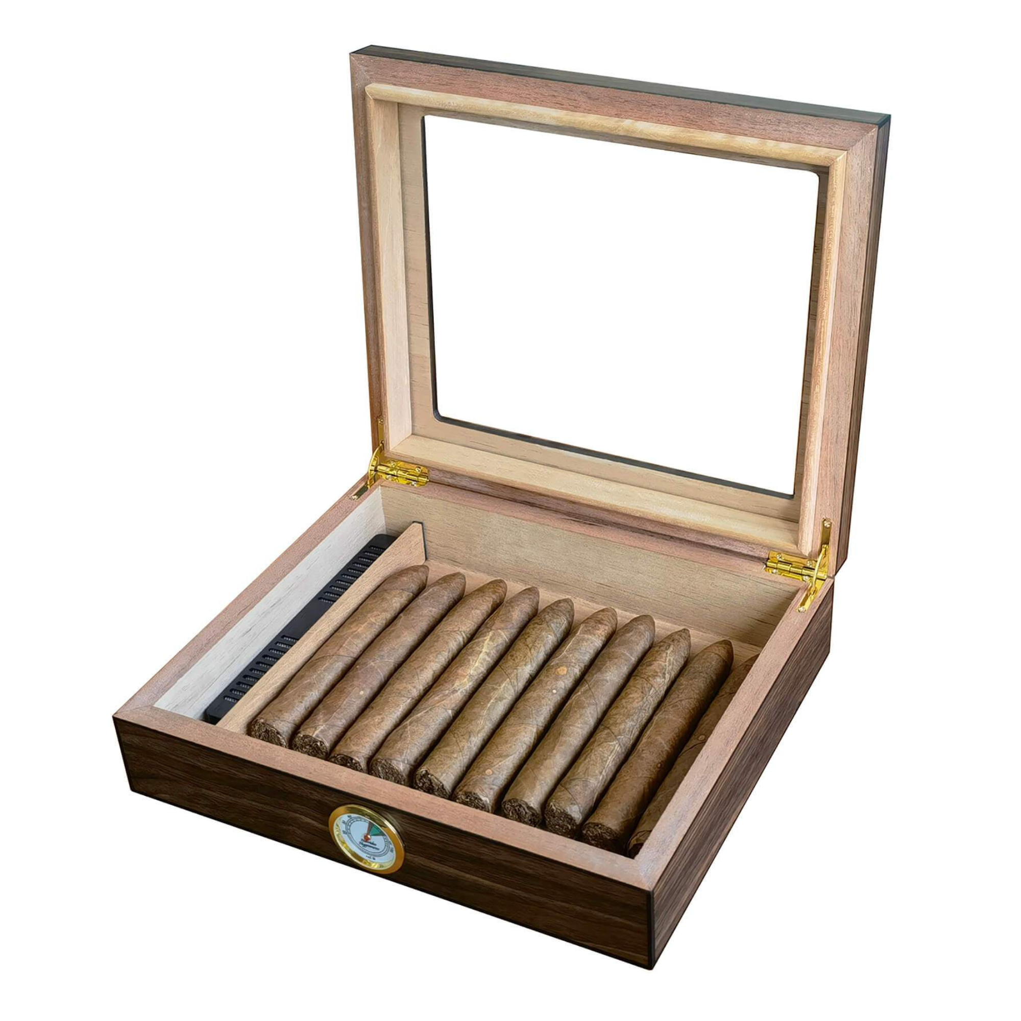 20 online CT Walnut Cigar Humidor Box for Cigars