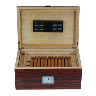 100 CT Walnut Cigar Humidor Wooden Box for Cigars