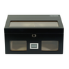 100 CT Black Wooden Cigar Humidor Box with Digital Hygrometer