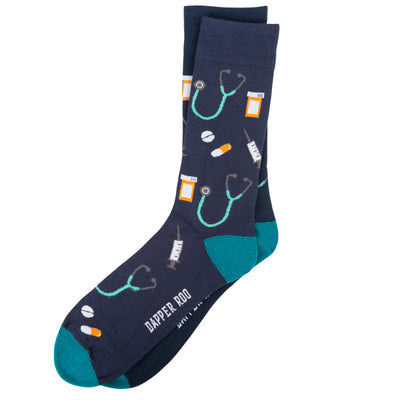 At the Doctors Medical Bamboo Socks by Dapper Roo, Socks, SK2022, Men's Socks, Socks for Men, Cuffed, Clinks.com, Clinks Australia