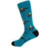 At the Races Horse & Jockey Bamboo Socks by Dapper Roo, Teal, Black, Socks, SK2017, Men's Socks, Socks for Men, Clinks Australia