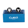 Bull & Bear Black Enamel Cufflinks